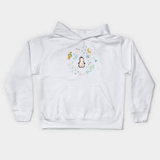 Baby space collection with rockets, stars and planets. Kids Hoodie